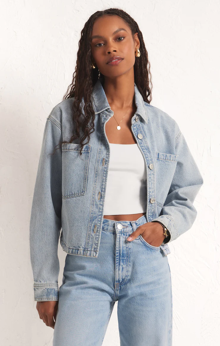 Zephyr Cropped Denim Jacket